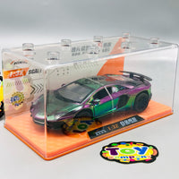 1:32 Diecast Lamborghini Aventador With Acrylic Display Box - Metallic Green