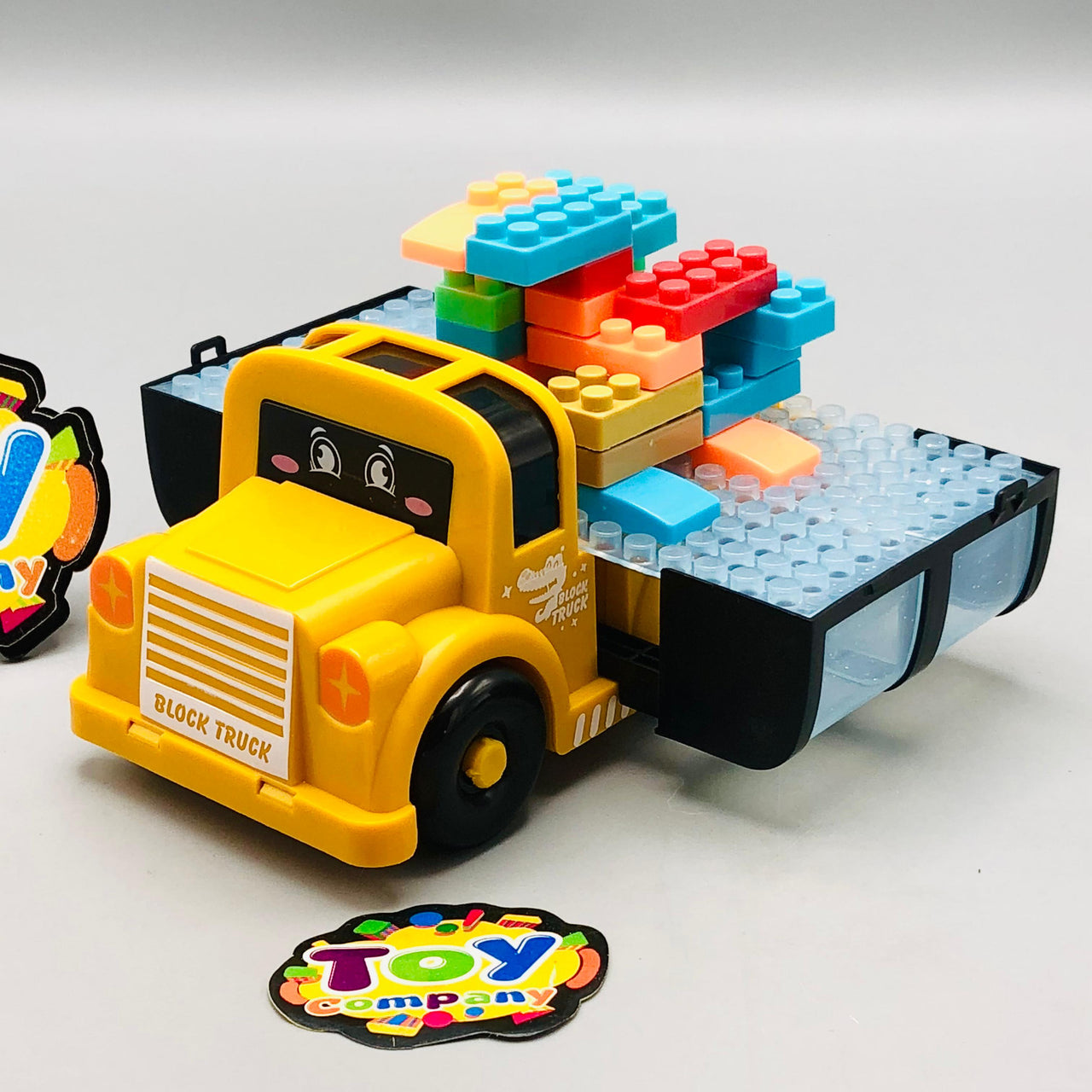 1Pc Kids Inertial Cartoon Blocks Car