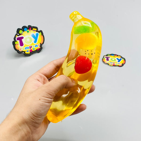 1Pc Squishy Jumbo Banana Filled With Fruits