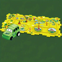 13Pcs DIY Track Electronic Vehicle Puzzle Set