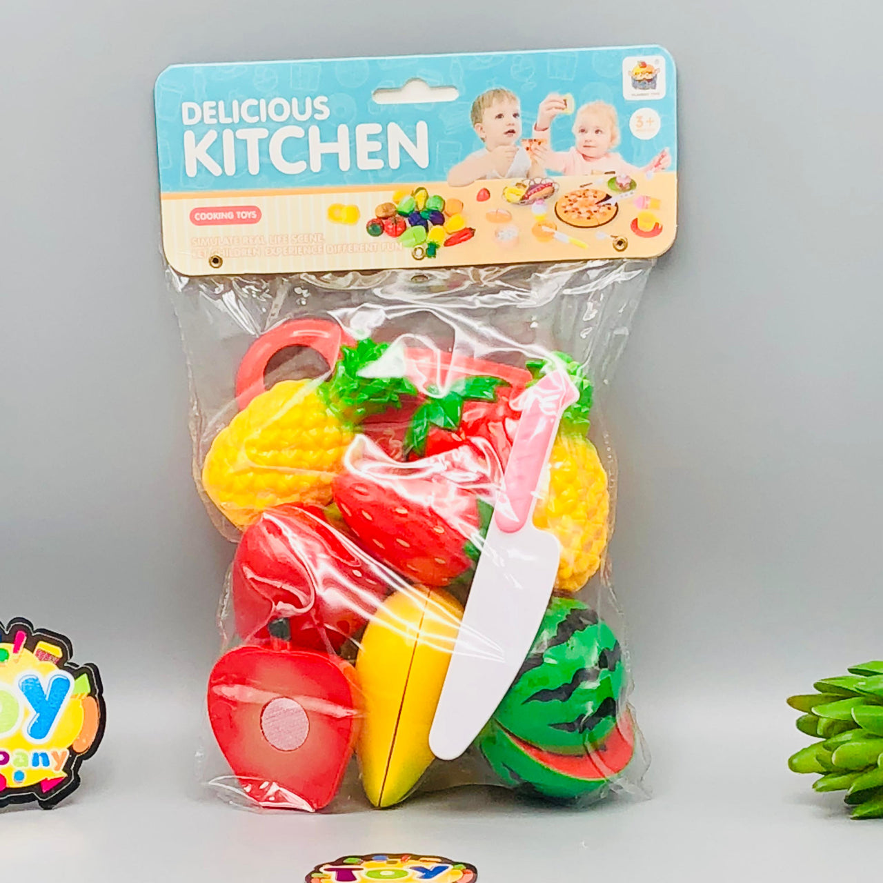 8Pcs Pretend Play Vegetable & Fruit Cutting Set
