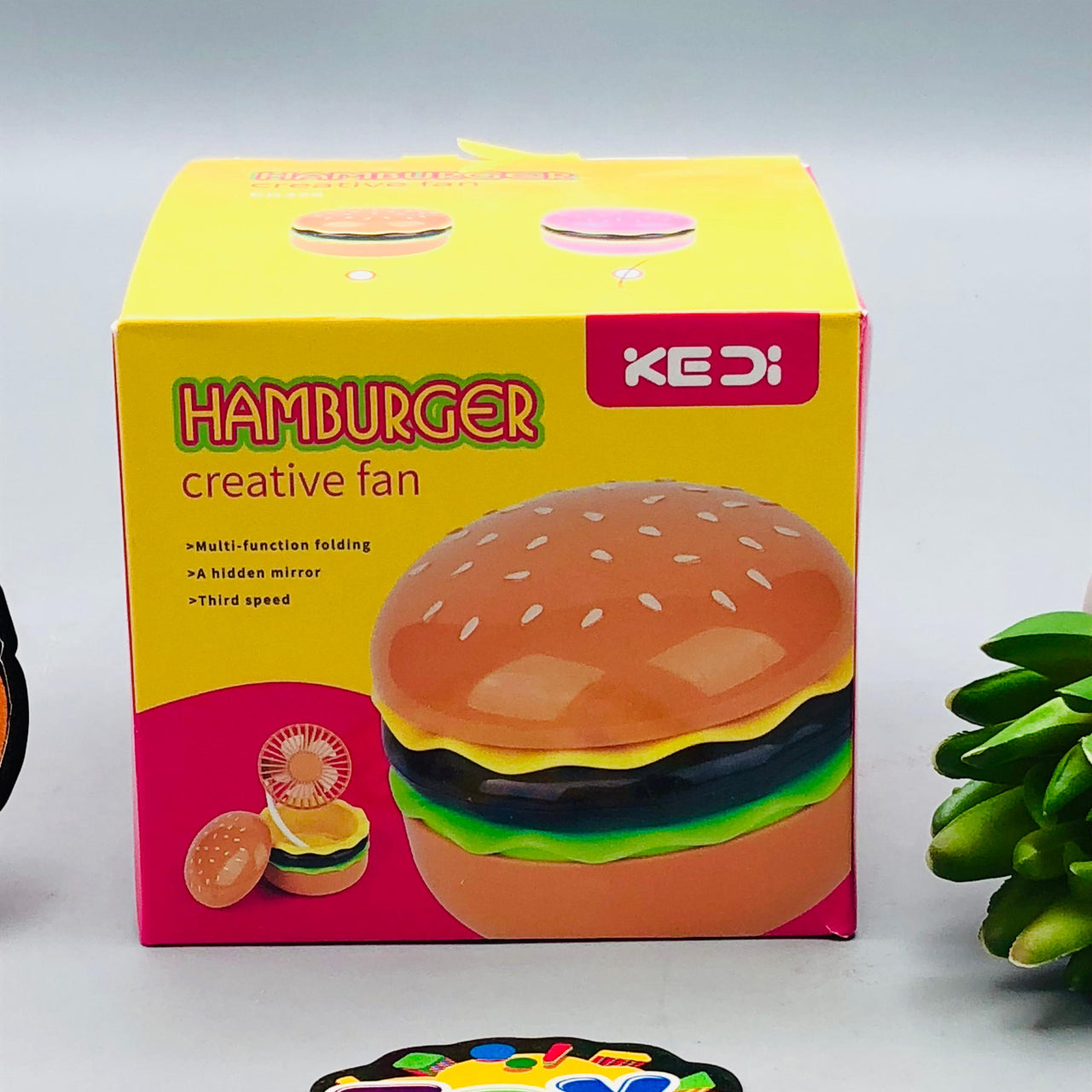 Burger Themed Rechargeable Desktop Fan
