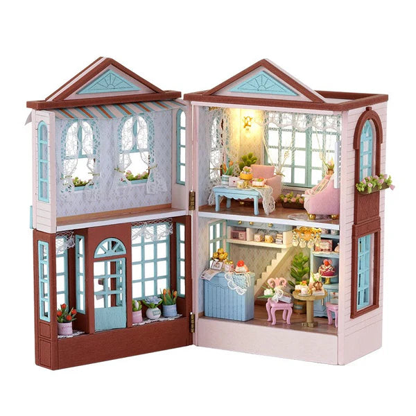 DIY Miniature Manxing Dessert Shop With LED Lights