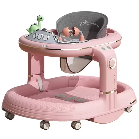 4in1 Multi-functional Baby Dino Musical Walker - Pink