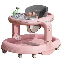 4in1 Multi-functional Baby Dino Musical Walker - Pink
