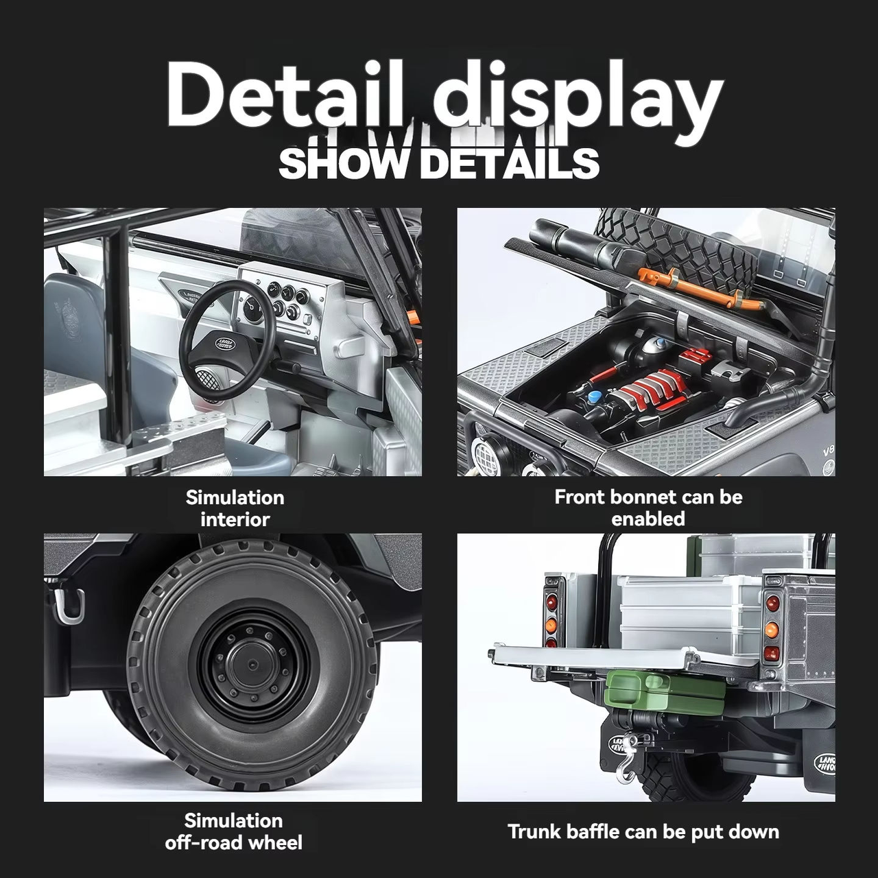 1:24 Diecast Land Rover Defender 110 Off-Road Model