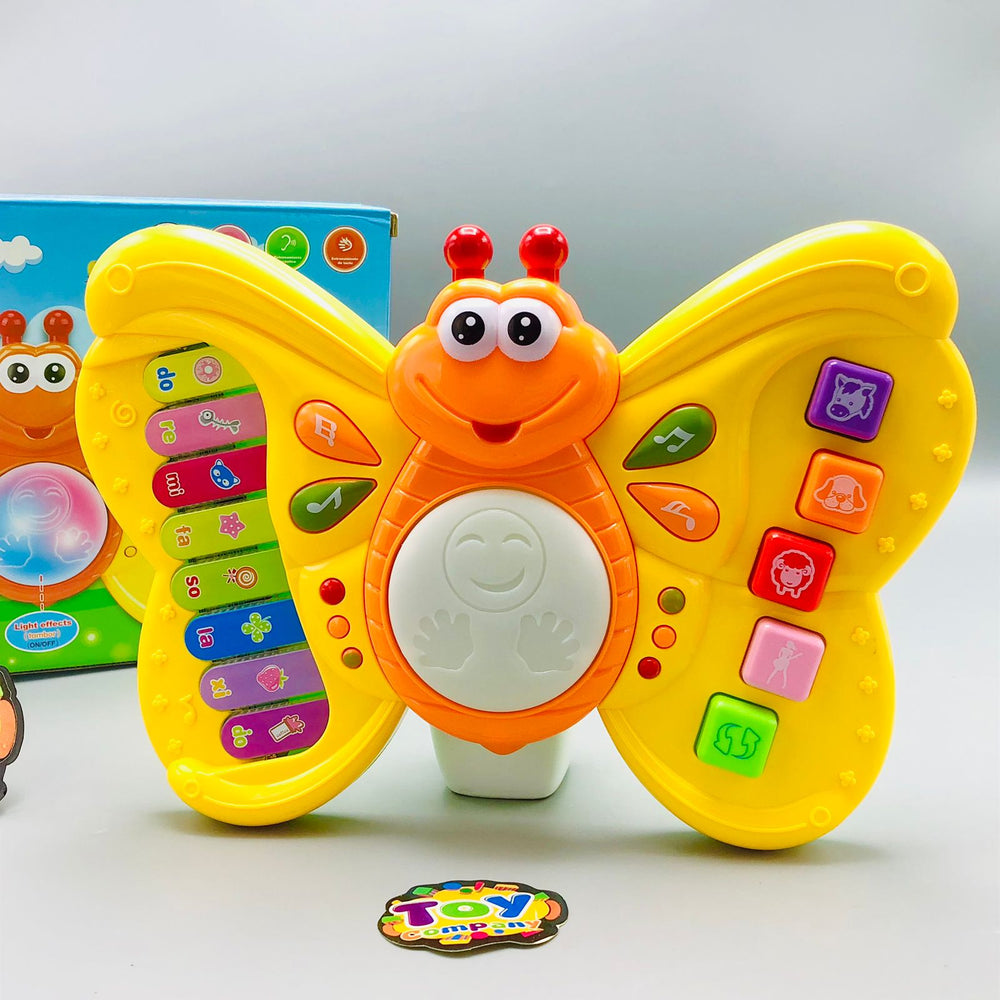 Battery Operated Butterfly Piano With Light & Music