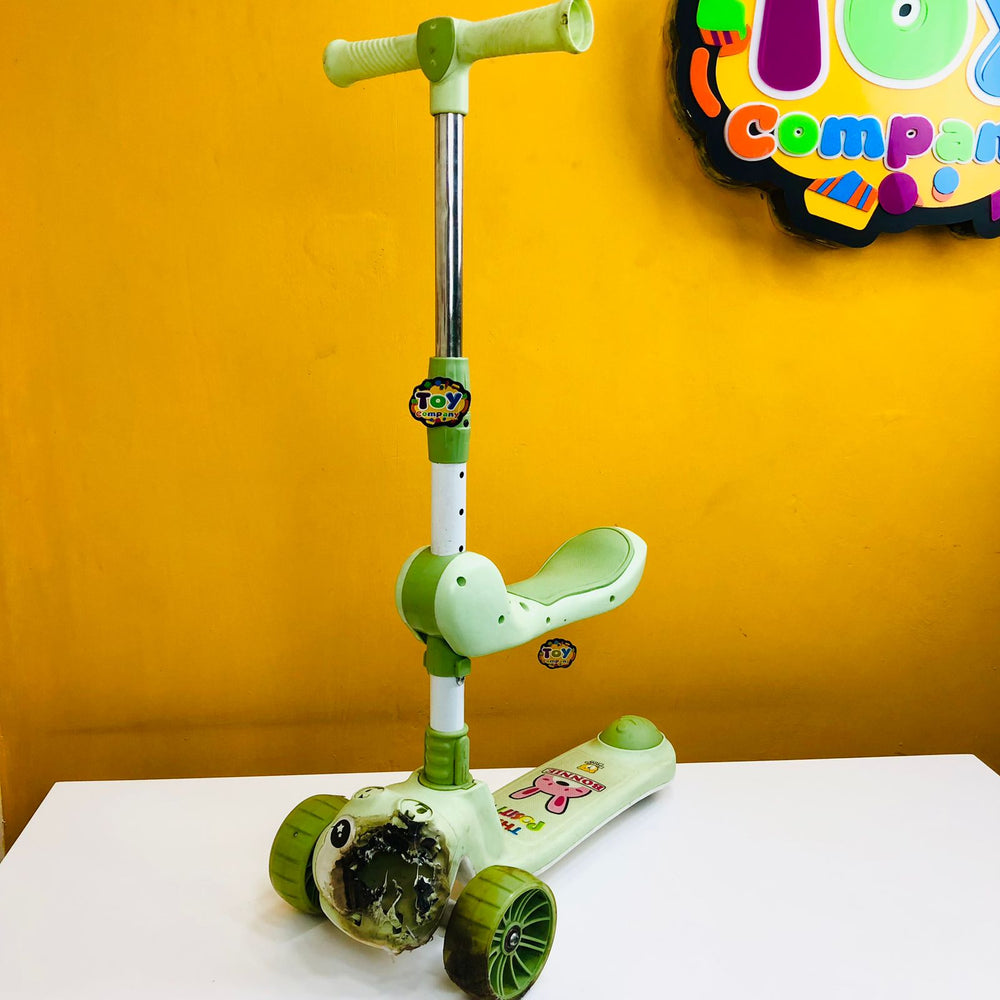 Green Bunny Height Adjustable Kids Scooter - Major Fault