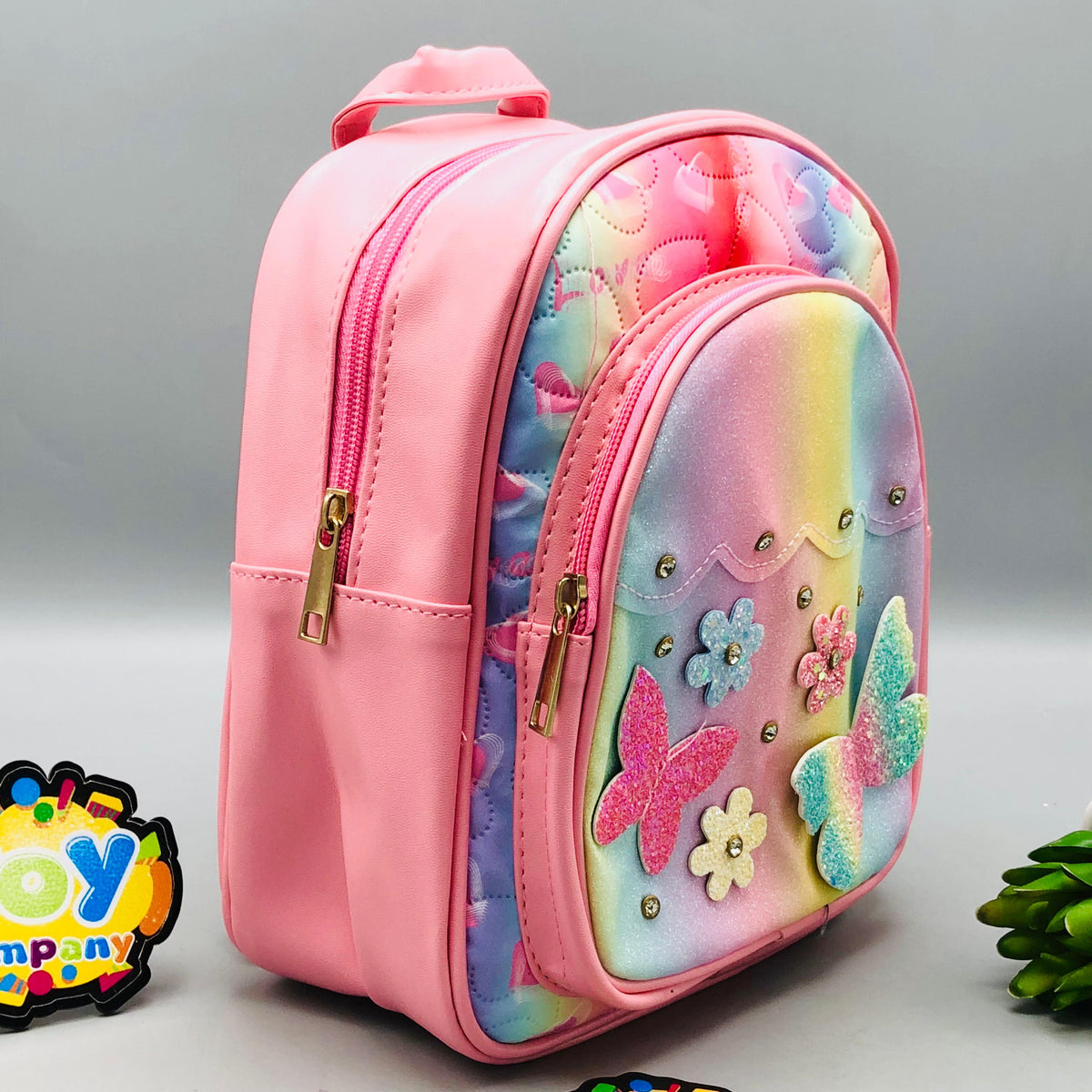 9* Inches Girls Fancy Butterfly Backpack - Pink