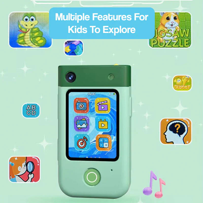Kids Dinosaur Rotating Dual Camera Digital Touch Phone