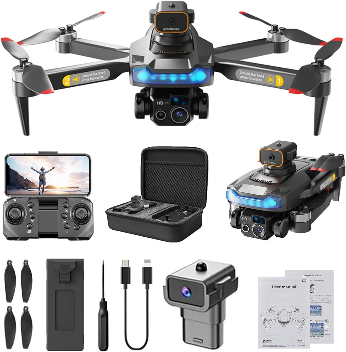 P15 Pro RC Drone With 8K HD Dual Cameras