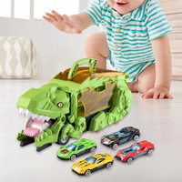 ABS Inertial Dinosaur Truck With 3 Pcs Mini Car