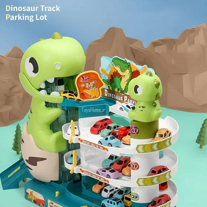 DIY Manual Dinosaur Parking Lot With Lights