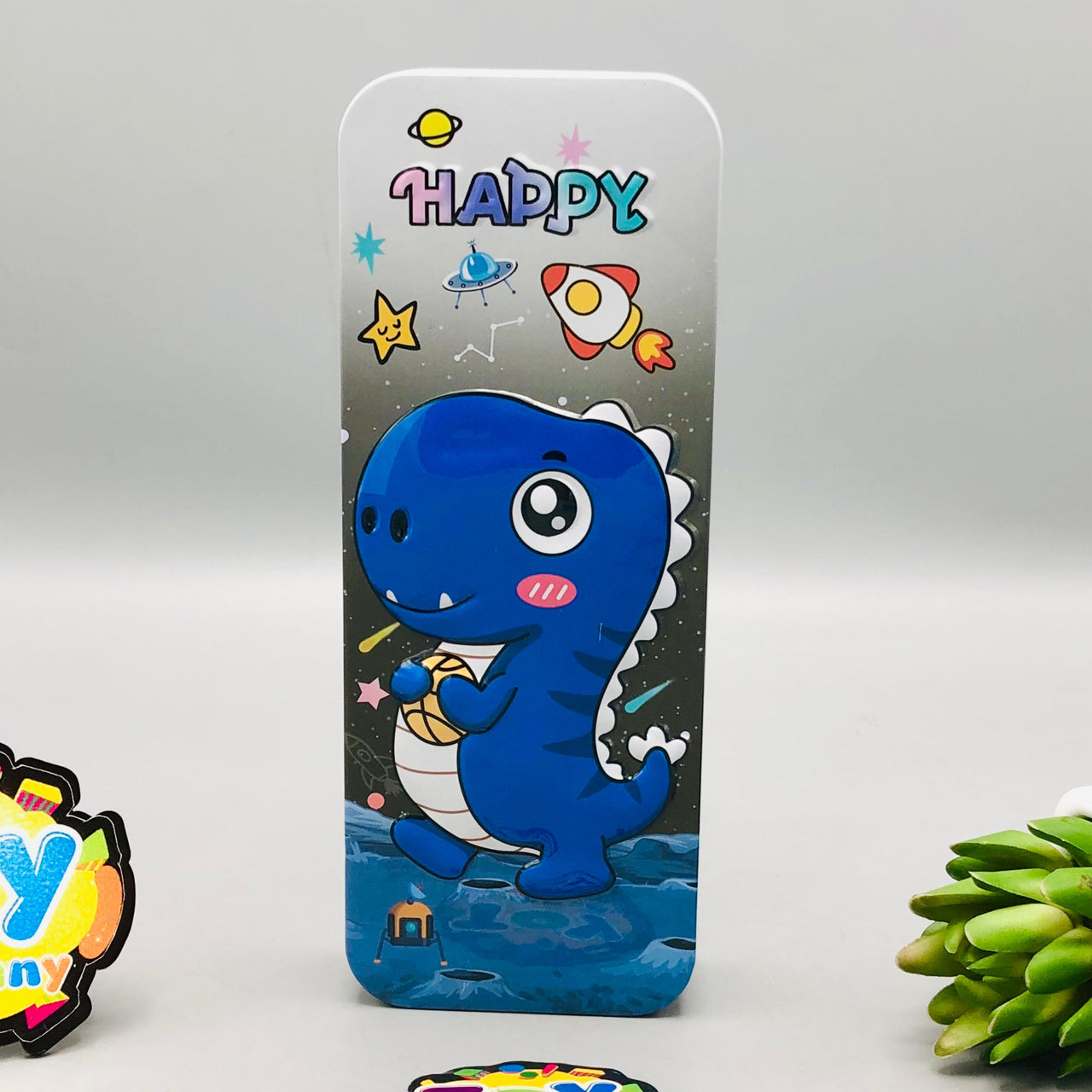 Dinosaur Themed Tin Geometry Box