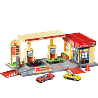 DIY Manual Gas Station With 2Pcs Cars