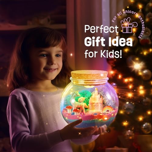 DIY Unicorn Themed Terrarium Kit With LED Lights