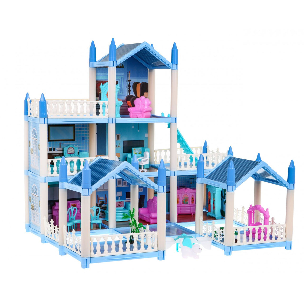 8 Rooms 3D Assembled DIY Doll House