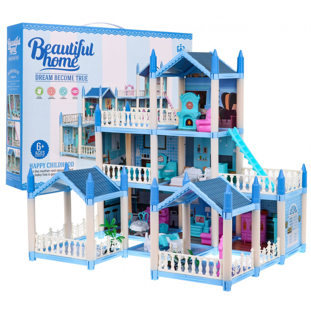 8 Rooms 3D Assembled DIY Doll House
