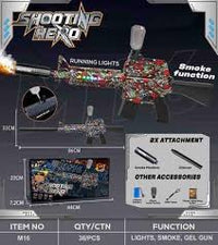 Rechargeable MP5 Gel Blaster Gun With Colorful Light Silencer