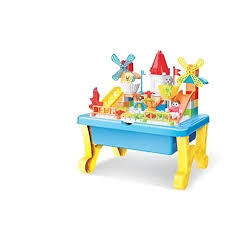 59Pcs Kids Artist Building Blocks Table Set