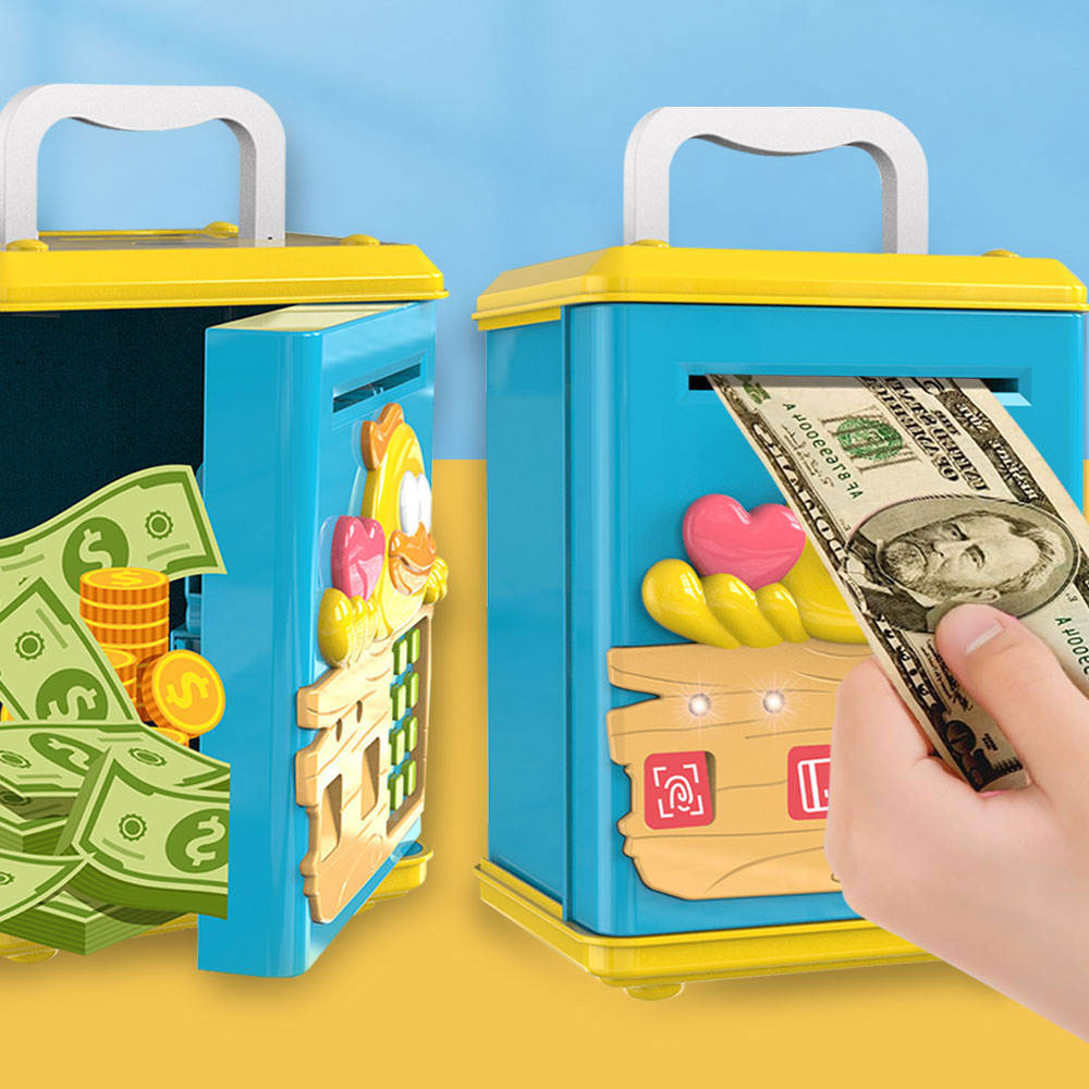 Duck Themed Fingerprint & Swipe Card Unlock Piggy Bank