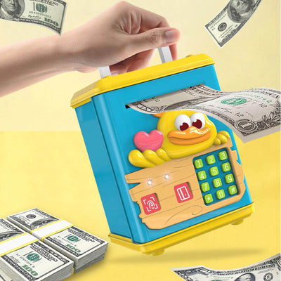 Duck Themed Fingerprint & Swipe Card Unlock Piggy Bank