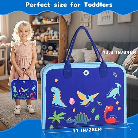 Montessori Dinosaur 8 Pages Multi-functional Activity Busy Book