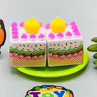 13Pcs Pretend Play Food Cutting Set With Doll