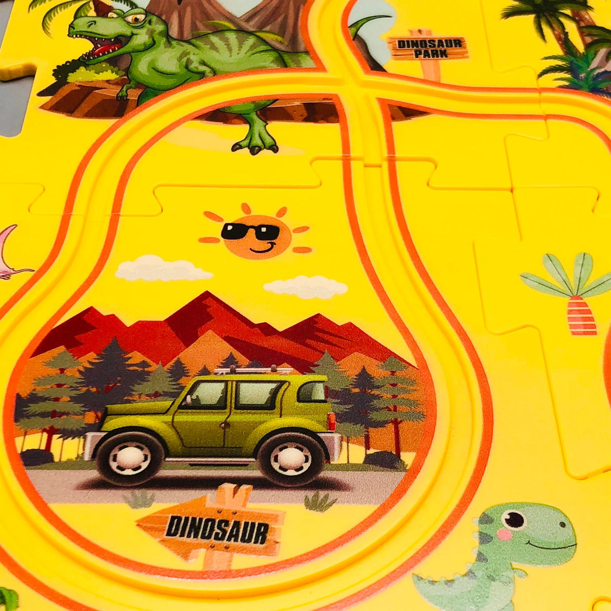 Manual 5Pcs DIY Track Car Puzzle Set - Minor Fault