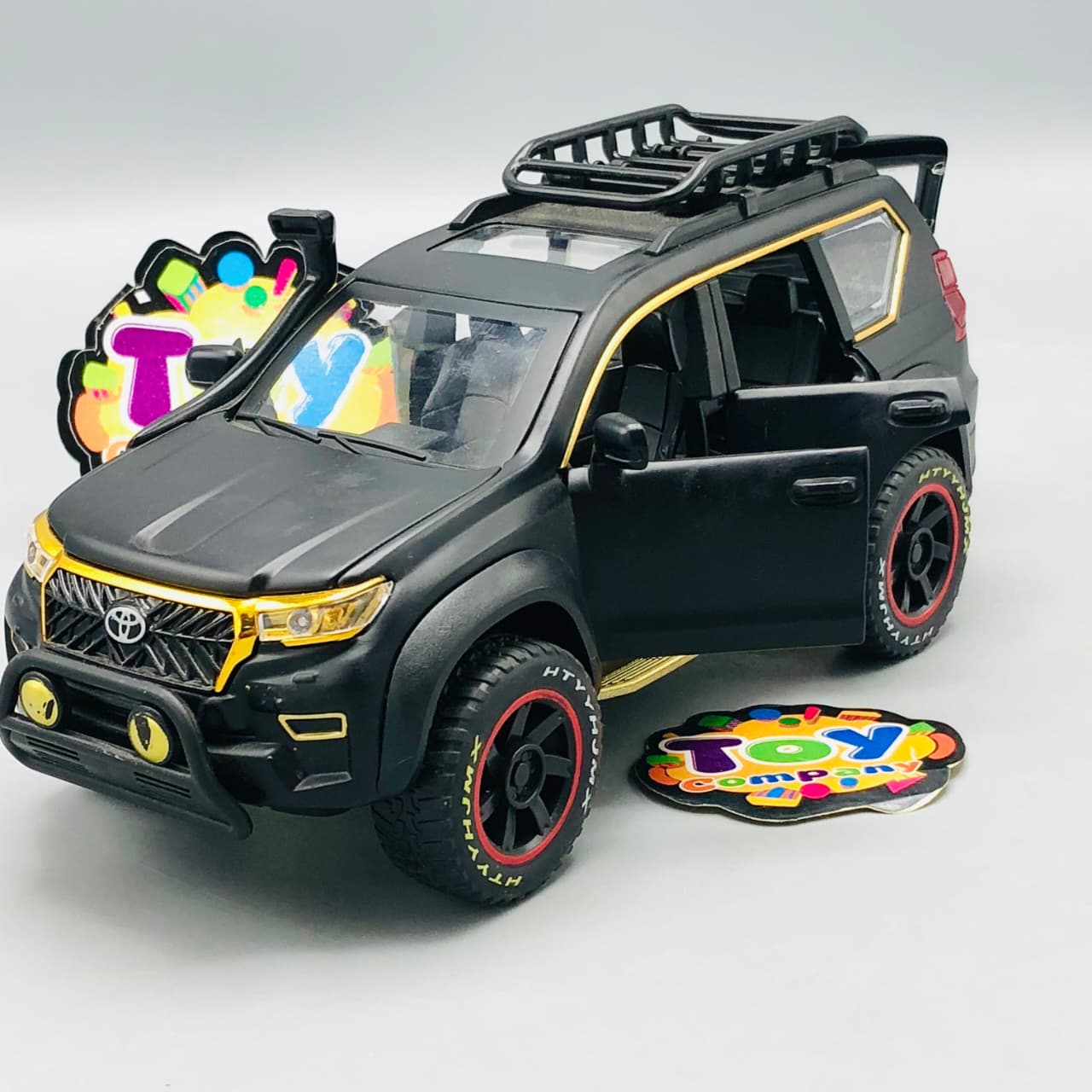 1:24 Diecast Toyota Land Cruiser Prado Off-Road Red Black - Minor Fault