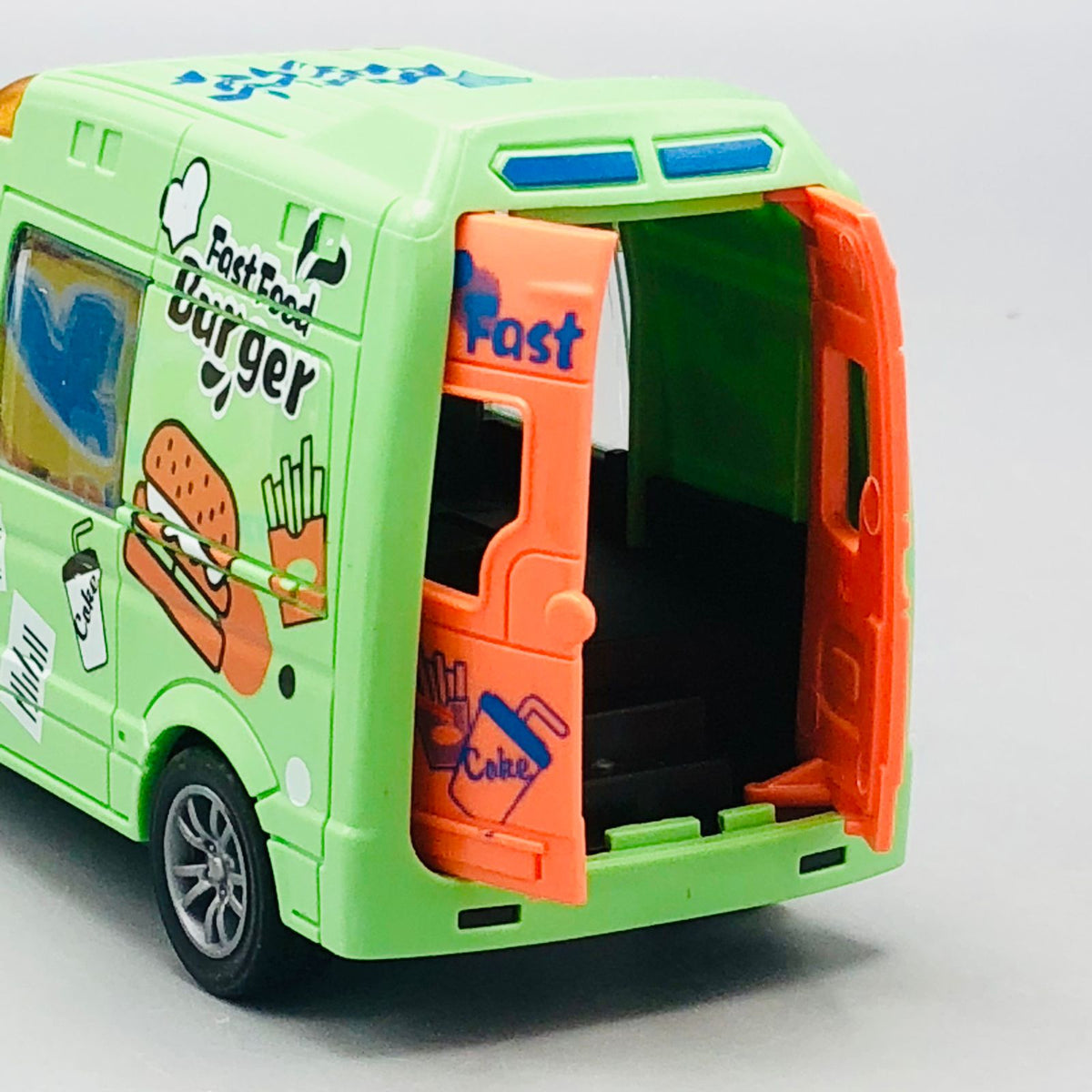 1Pc ABS Inertial Fun Dessert & Fast Food Selling Car Toy - Assortment