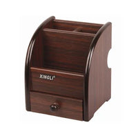 12cm Wooden Pen Holder Vase With Draw