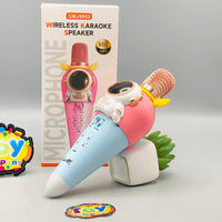 Rechargeable Spaceman Themed Handheld Bluetooth Microphone