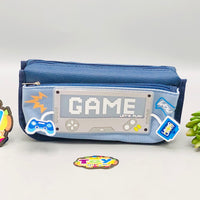 Premium Game Themed Kids Pencil Pouch - Blue