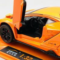 1:32 Diecast Lamborghini LP770-4 With Acrylic Display Box - Orange
