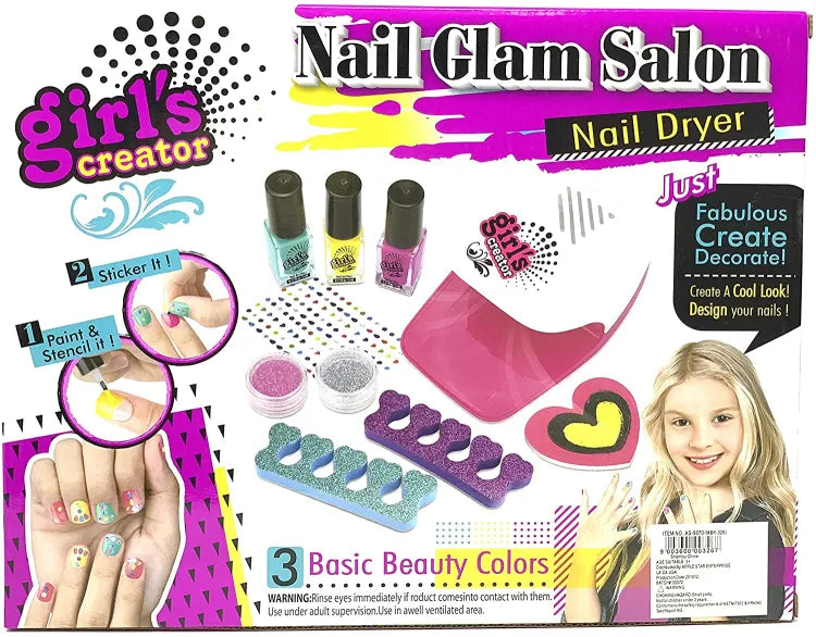 2in1 Realistic Nail Glam Salon With Dryer