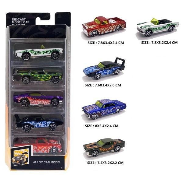 Diecast Metal Inertial Mockup Cars - 5Pcs
