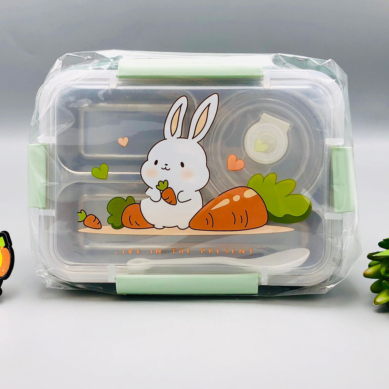Stainless Steel Bunny Design Kids Lunch Box