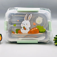 Stainless Steel Bunny Design Kids Lunch Box