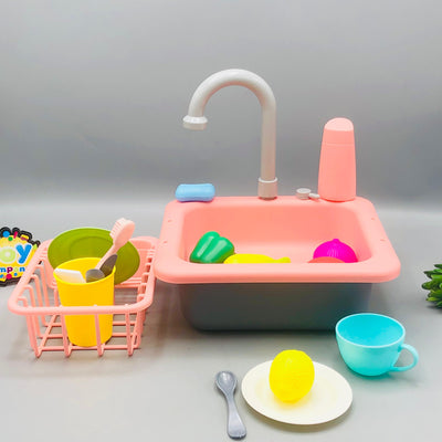 19Pcs Pretend Water Circulation Kitchen Sink