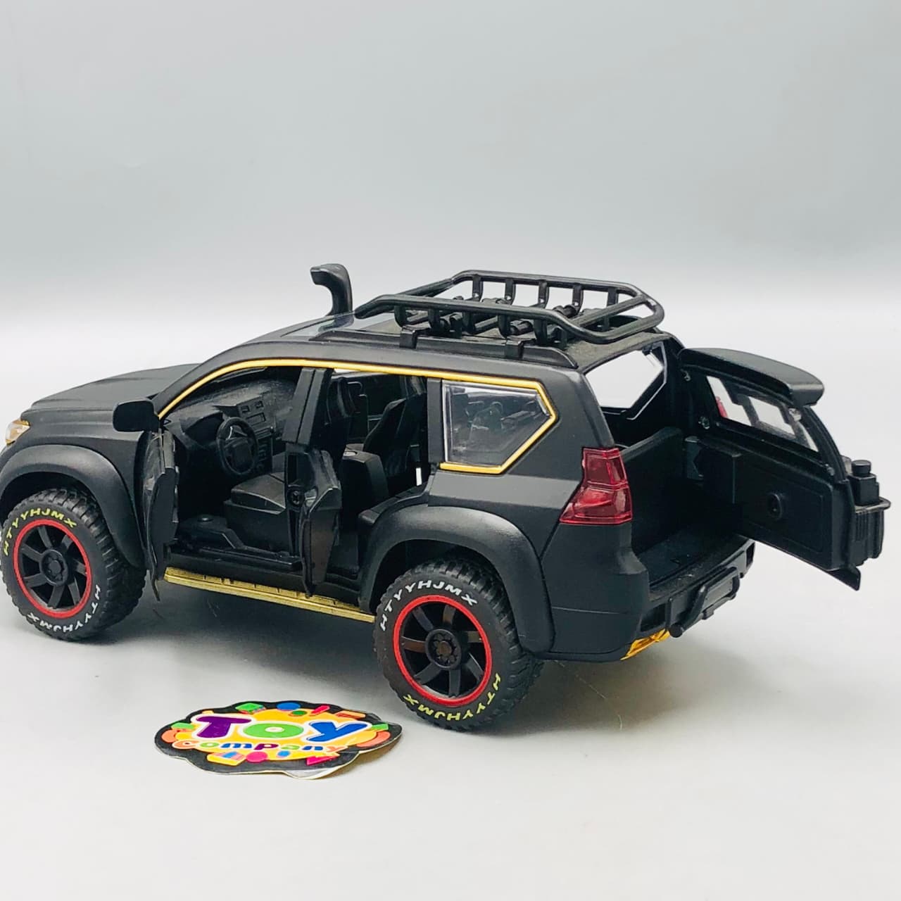 1:24 Diecast Toyota Land Cruiser Prado Off-Road Red Black - Minor Fault