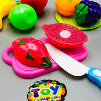 9Pcs Pretend Play Fruits Cutting Set