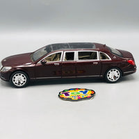 1:24 Diecast Mercedes Limousine Model Car Maroon - Minor Fault