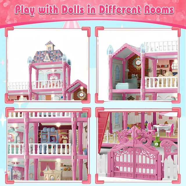 379Pcs L.O.L Villa Doll House Play Set