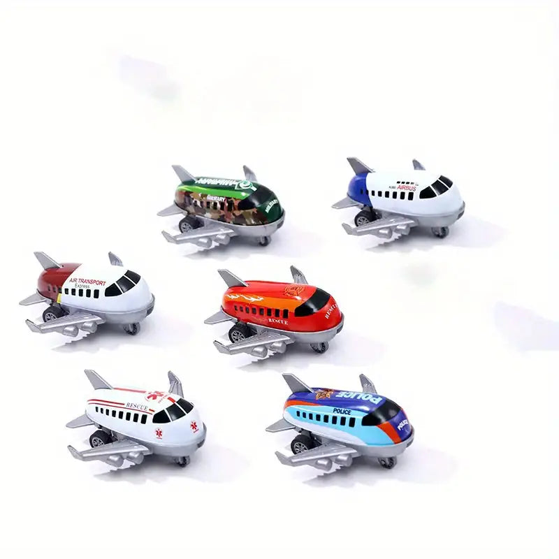 6Pcs Pullback Mini Aircraft Model - Assortment