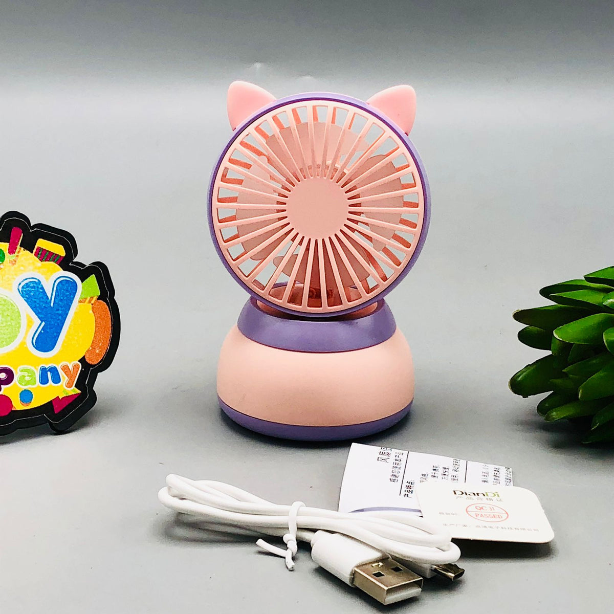 4* Inches Mini Angle Rechargeable Desktop Fan