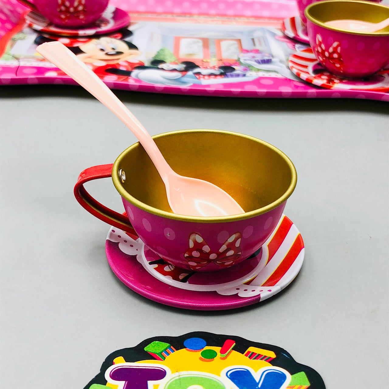 Kids 18Pcs Mickey Mouse Themed Metal Tea Set