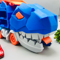 2in1 Foldable Dinosaur Transport Truck With 2Pcs Alloy Cars - Damaged