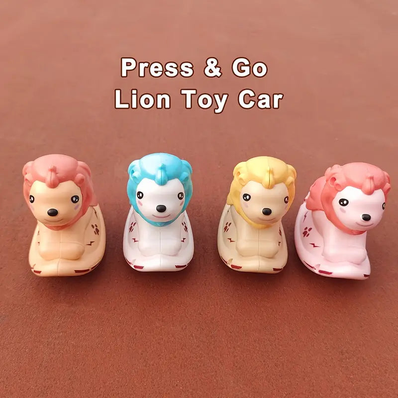 Cute Inertial Pressure Lion-Press & Go