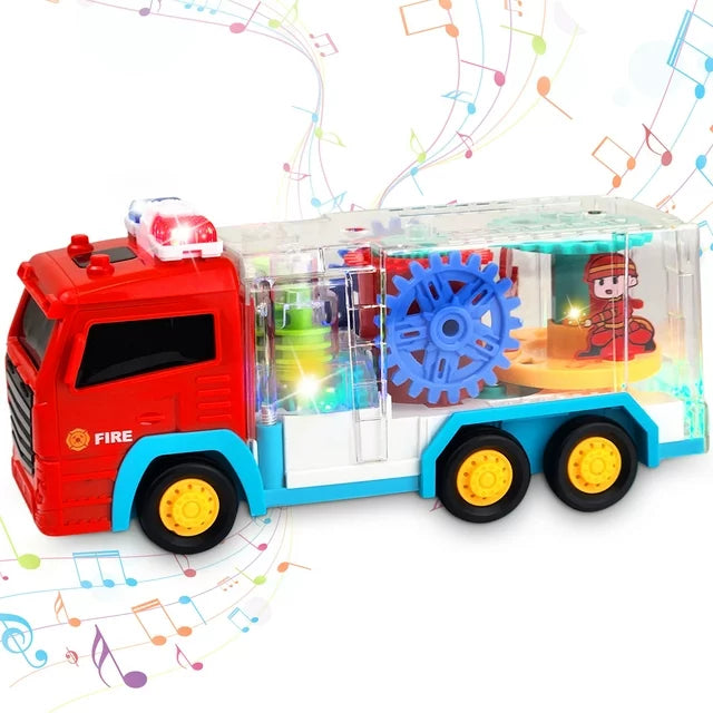 Electric Transparent Gear Fire Truck